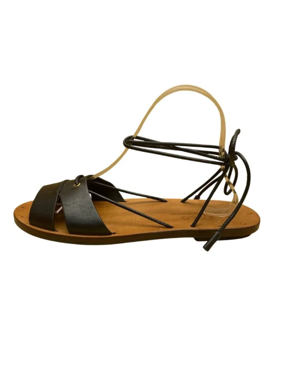 Polo Ralph Lauren Women's Black Leather Strappy Sandals Size 7.5